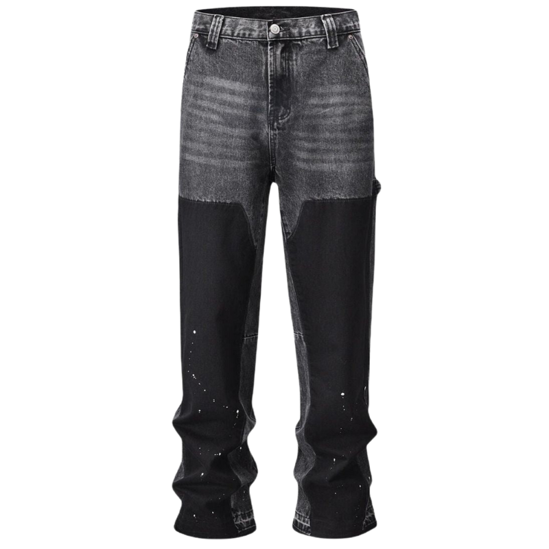 jeans flared met verf