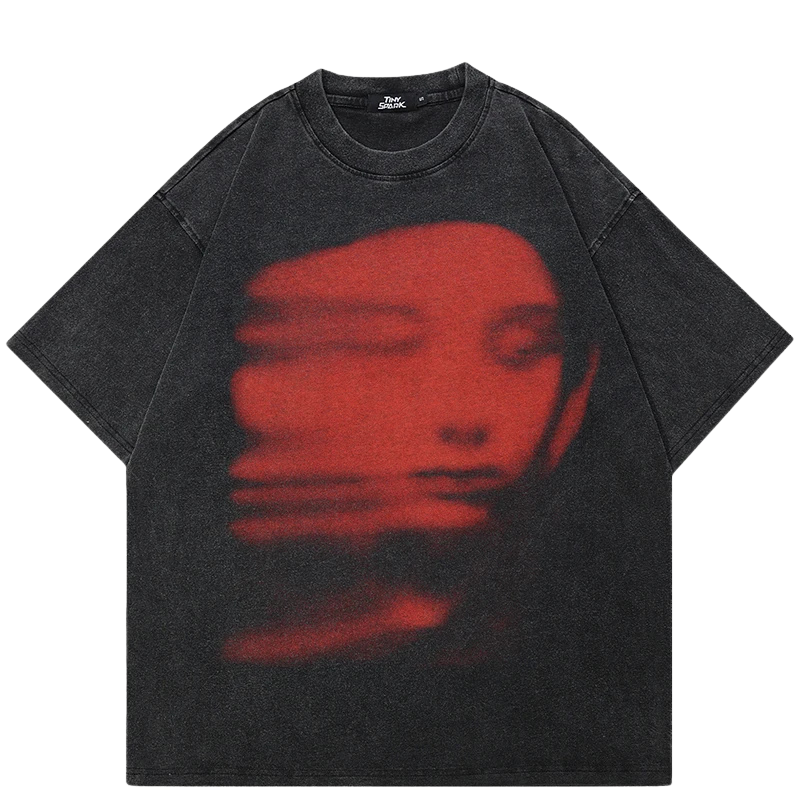 distorted graphic t-shirt