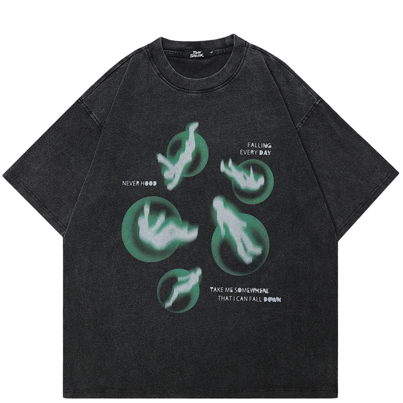 falling graphic t-shirt