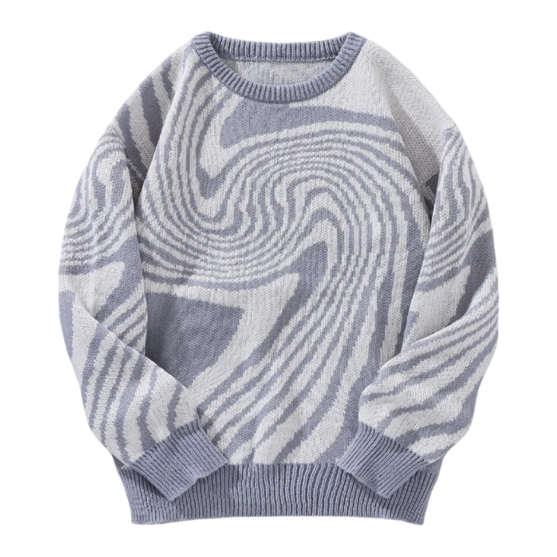 maze jacquard knitted sweater