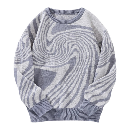 Maze Jacquard Knitted Sweater