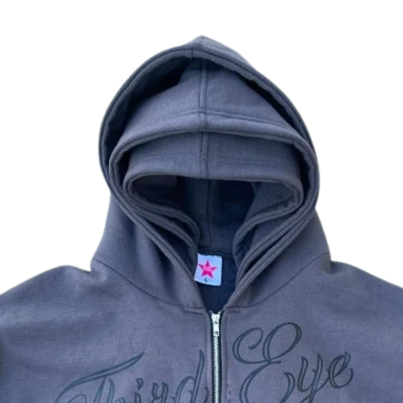 third eye zipped hoodie