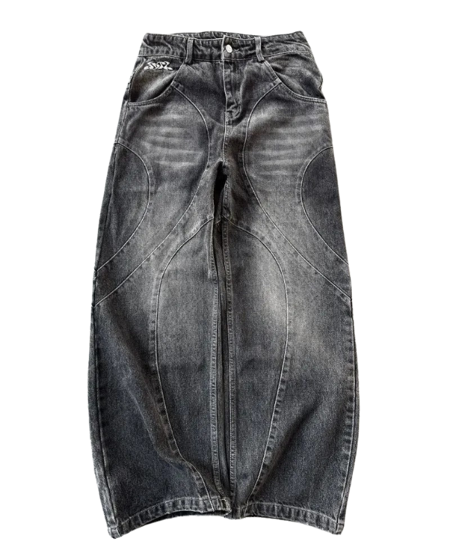 dark edge baggy jeans