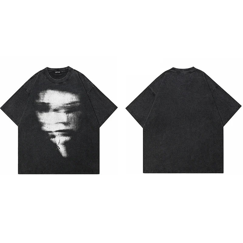 distorted graphic t-shirt