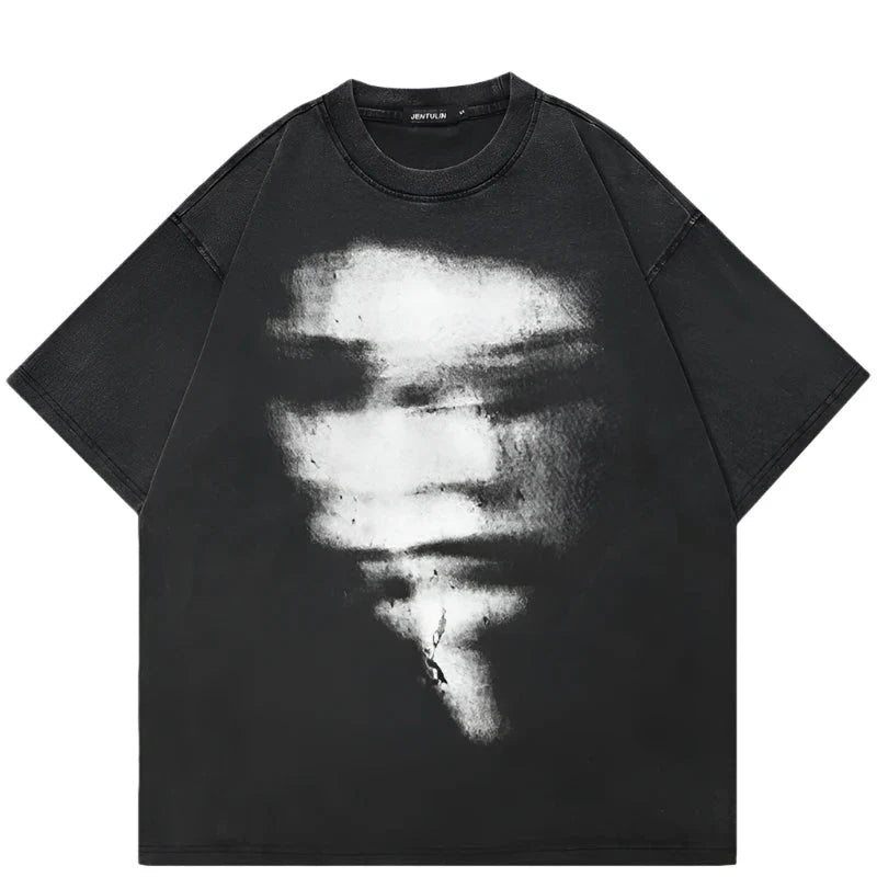 distorted graphic t-shirt